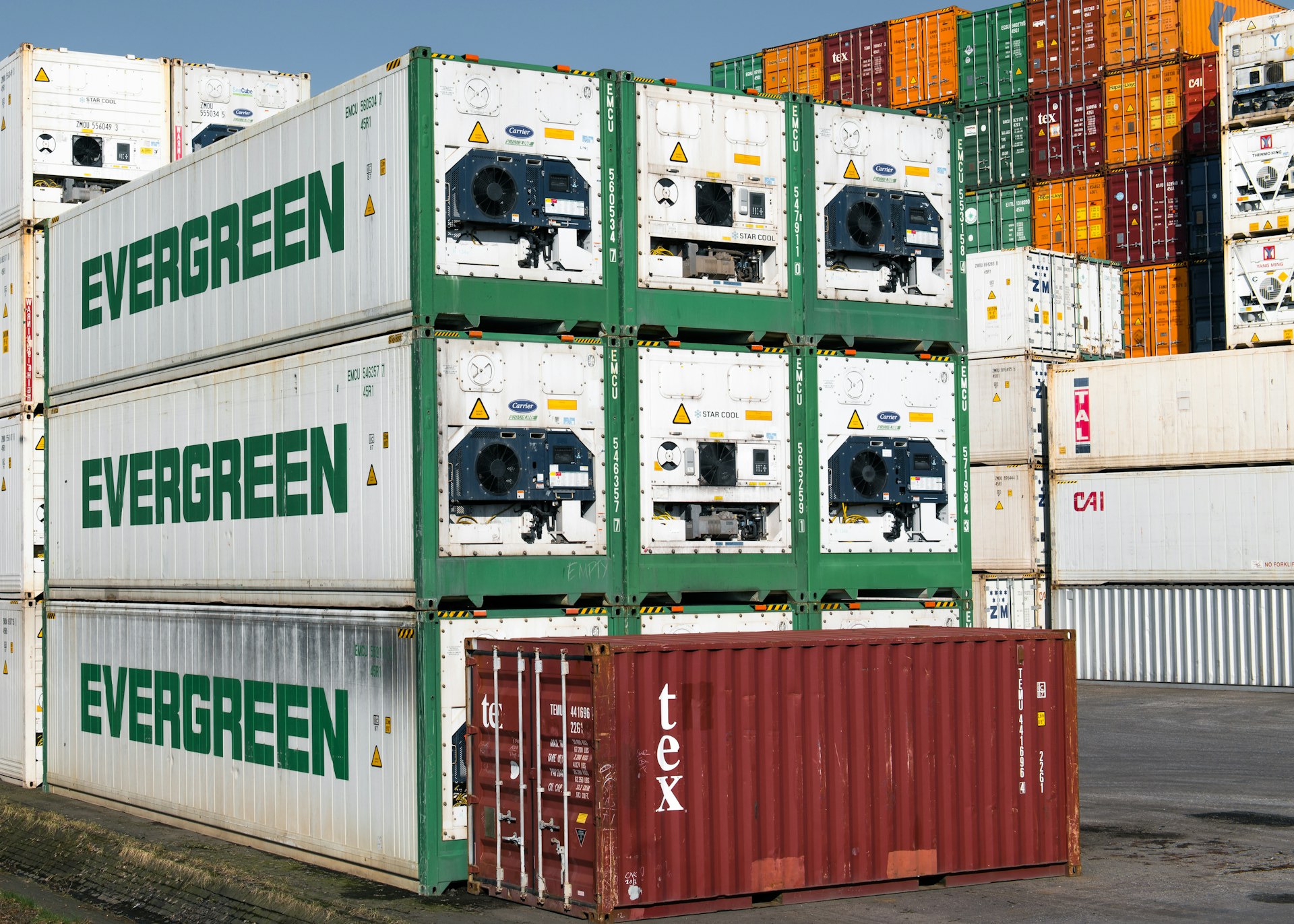 Shipping containers representing international procurement and supply